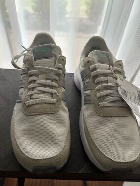 adidas Women’s White and Light Gray Run 70S Runner Sneakers